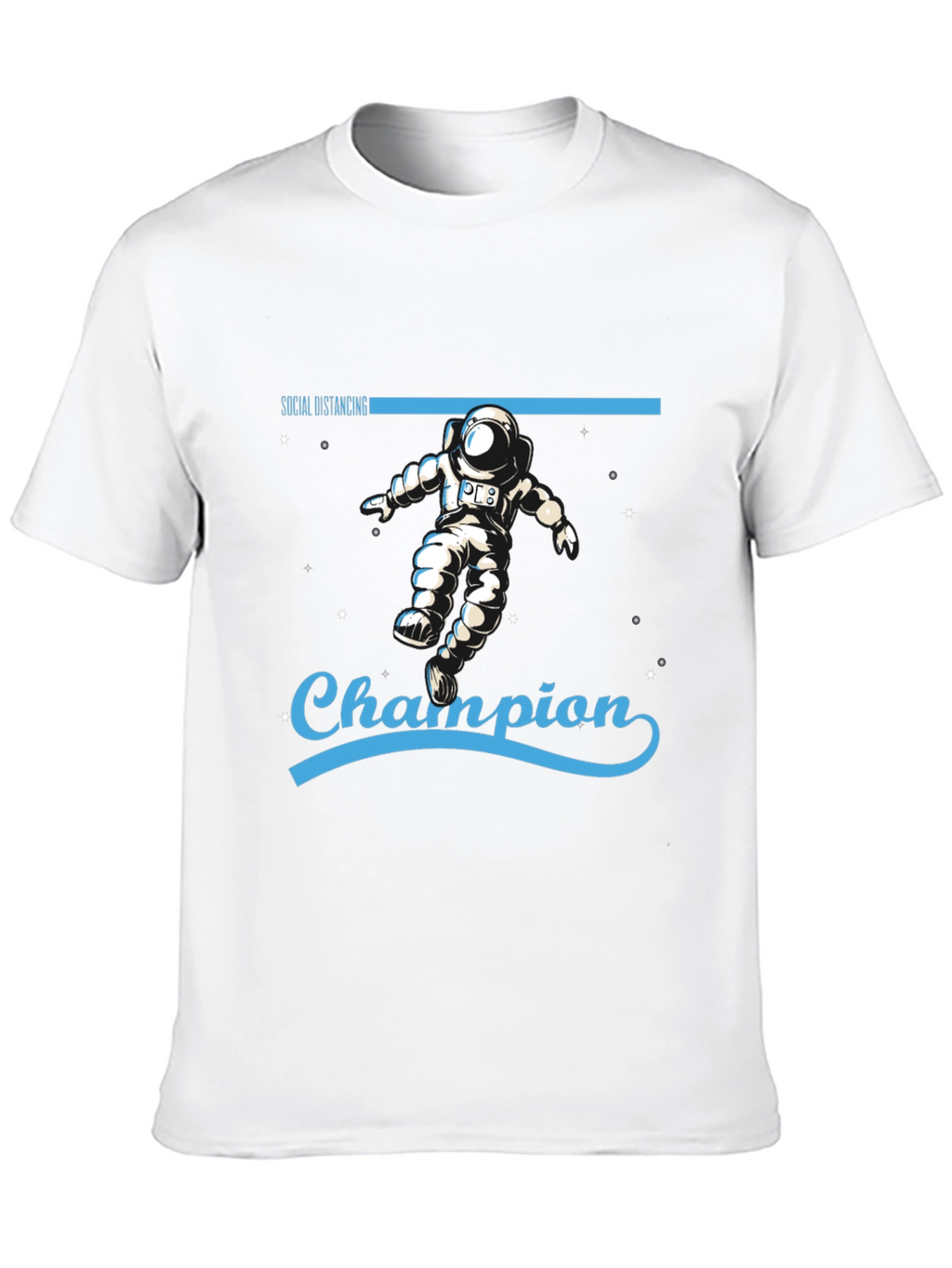 Social Distancing Champion Black T-Shirt