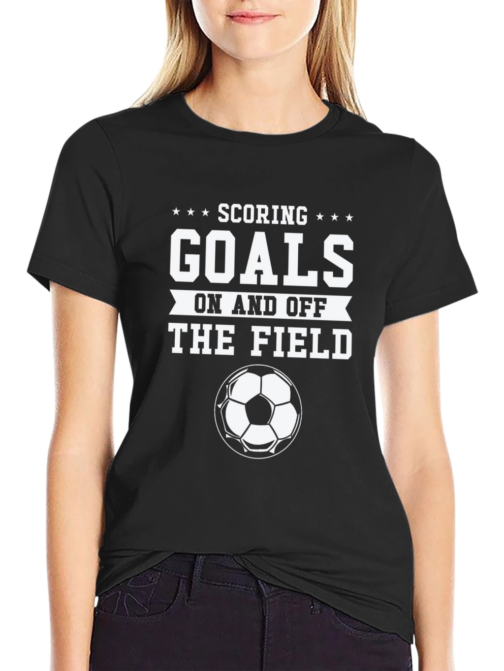 Scoring Goals Soccer T-Shirt - Black