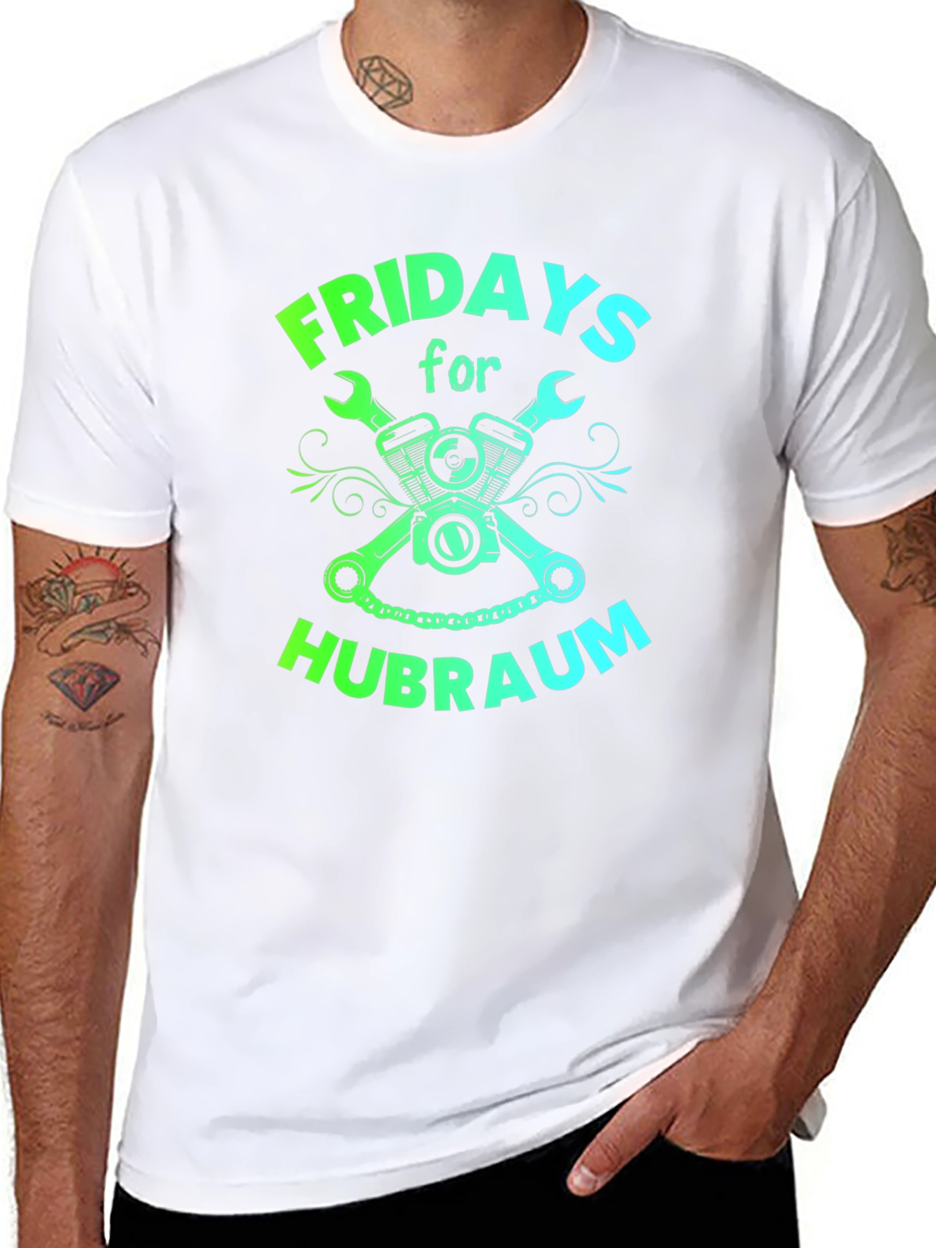 Fridays for Hubraum Black Graphic Tee