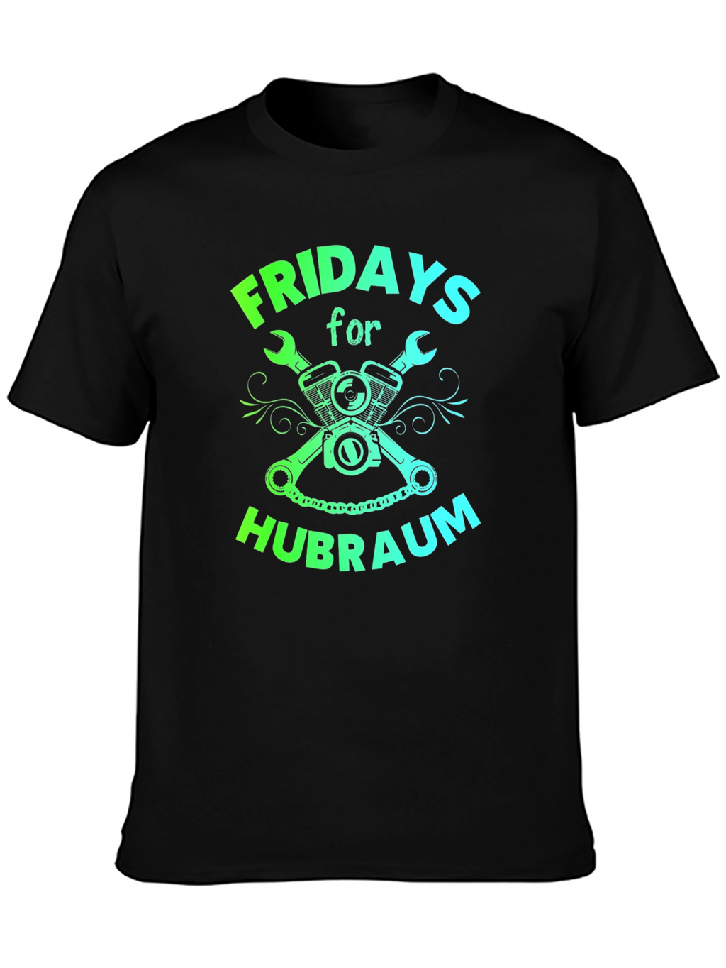 Fridays for Hubraum Black Graphic Tee