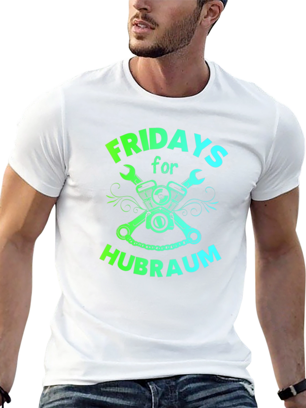 Fridays for Hubraum Black Graphic Tee