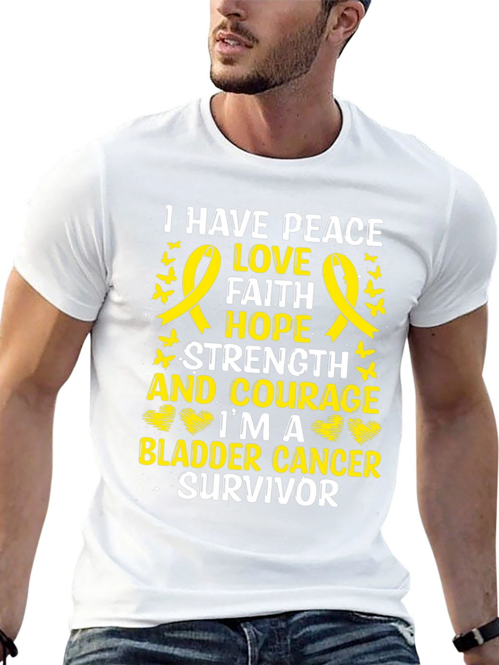 Bladder Cancer Survivor Ribbon T-Shirt