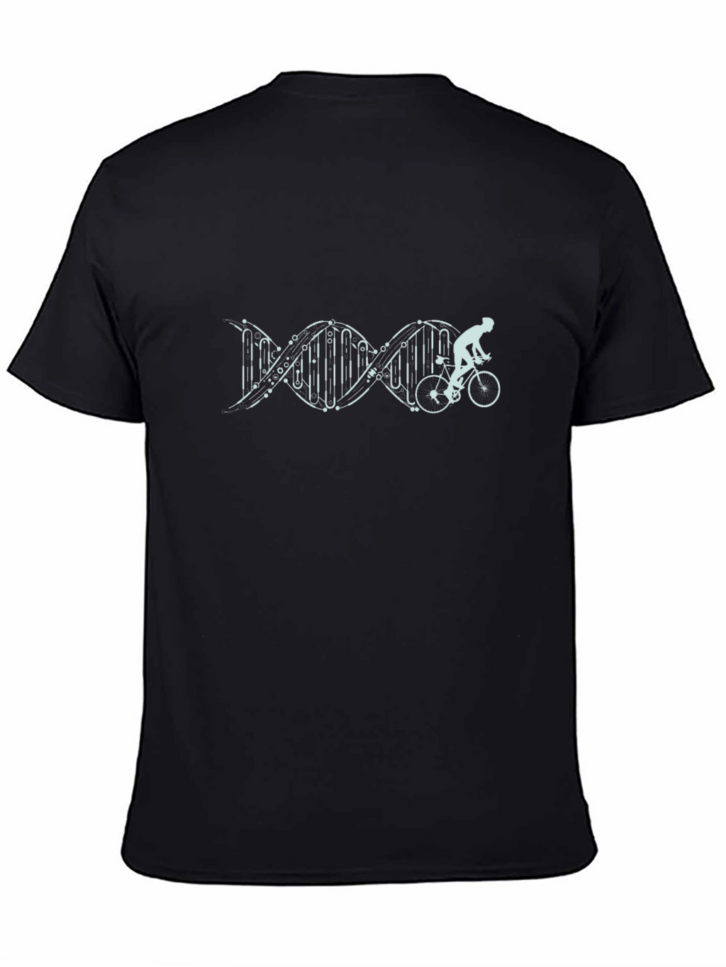 Cycling DNA Graphic Tee - Black Cotton Shirt