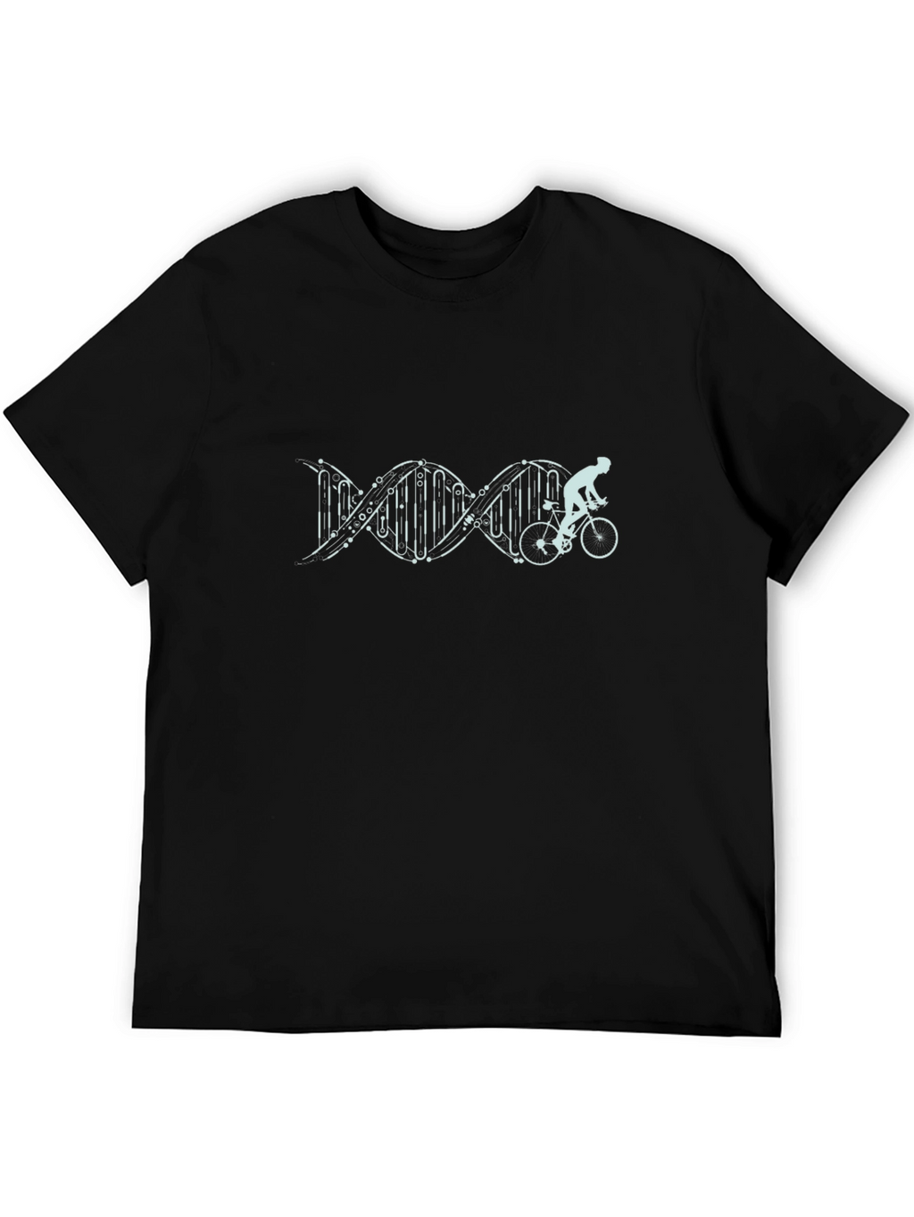 Cycling DNA Graphic Tee - Black Cotton Shirt