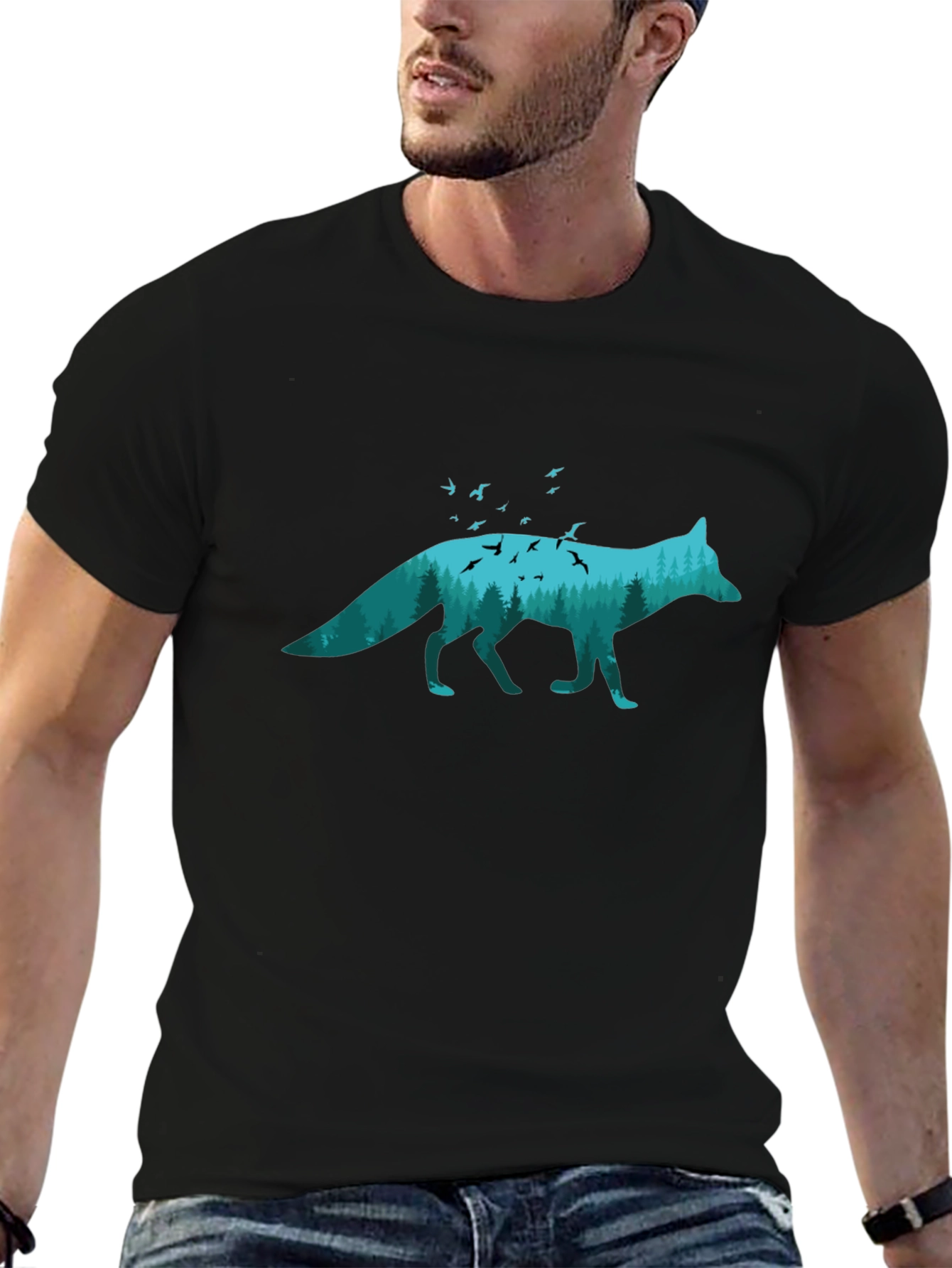 Nature Fox Graphic Tee - Unique Wildlife Shirt