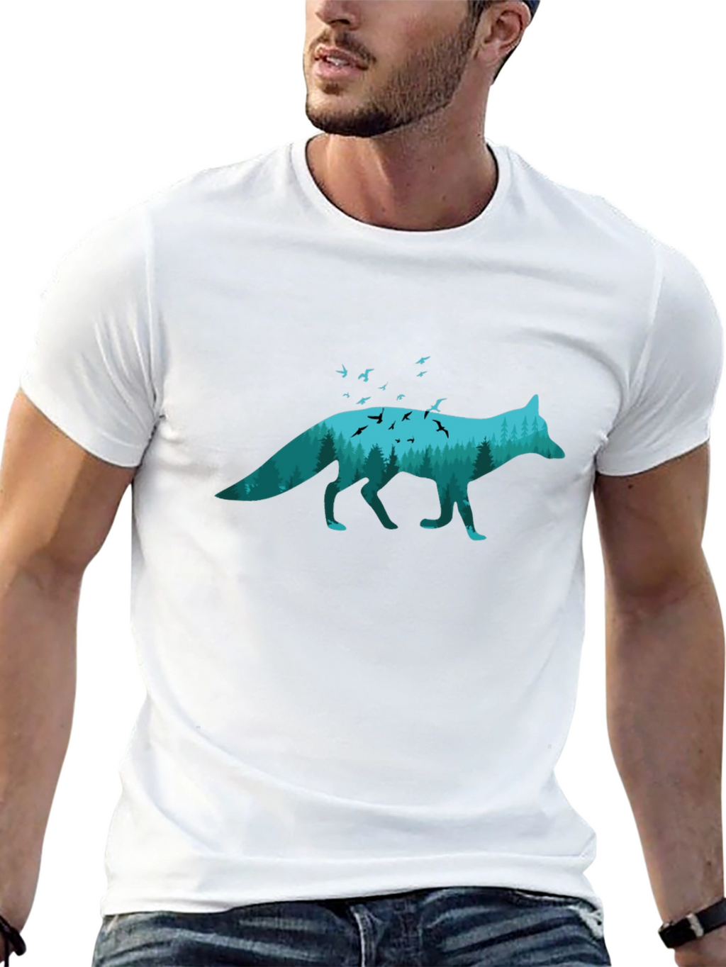 Nature Fox Graphic Tee - Unique Wildlife Shirt