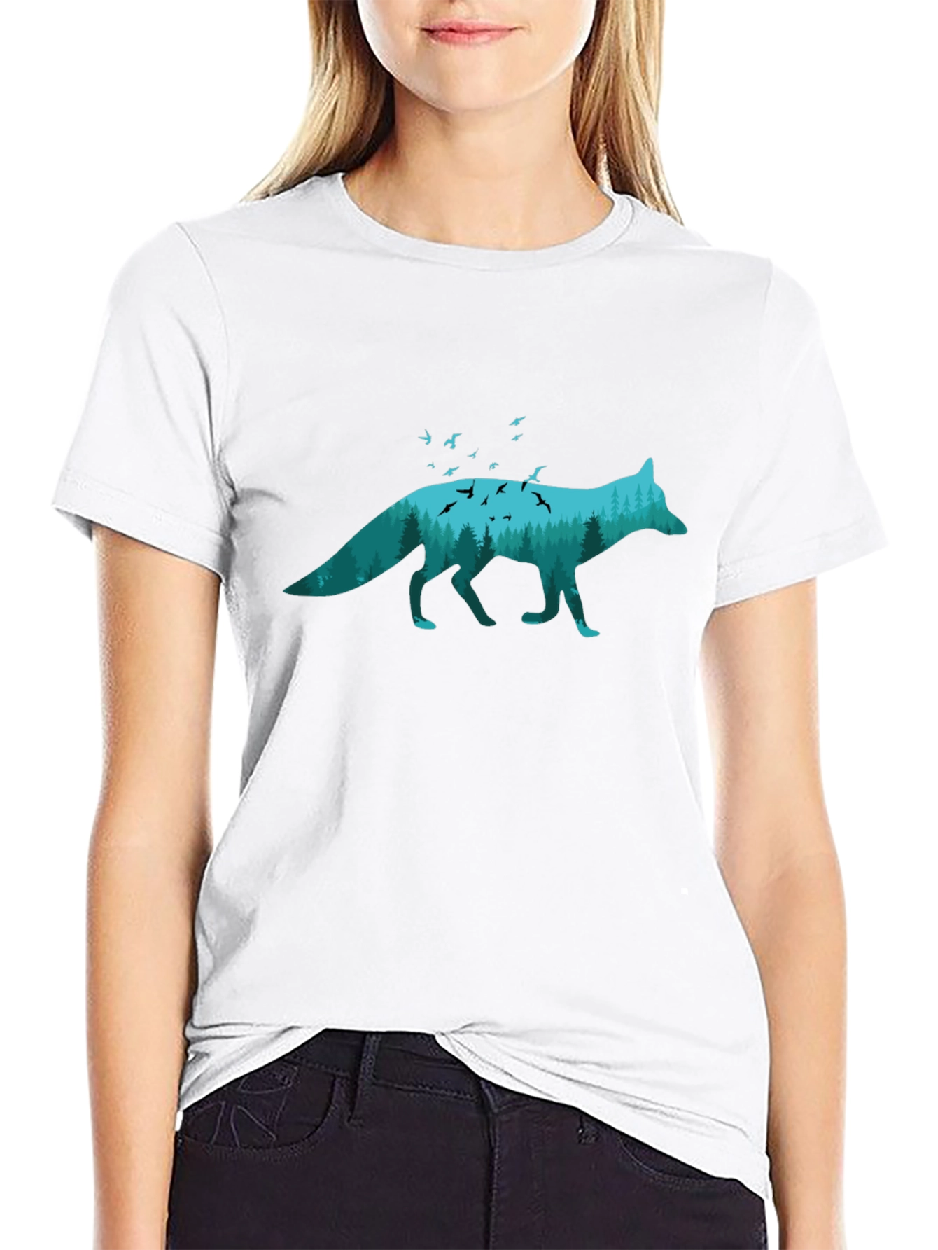 Nature Fox Graphic Tee - Unique Wildlife Shirt