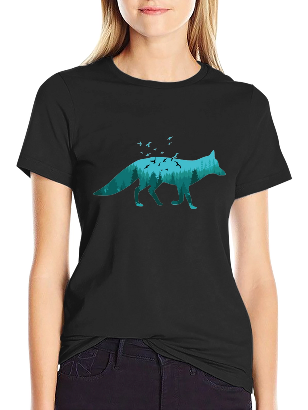 Nature Fox Graphic Tee - Unique Wildlife Shirt