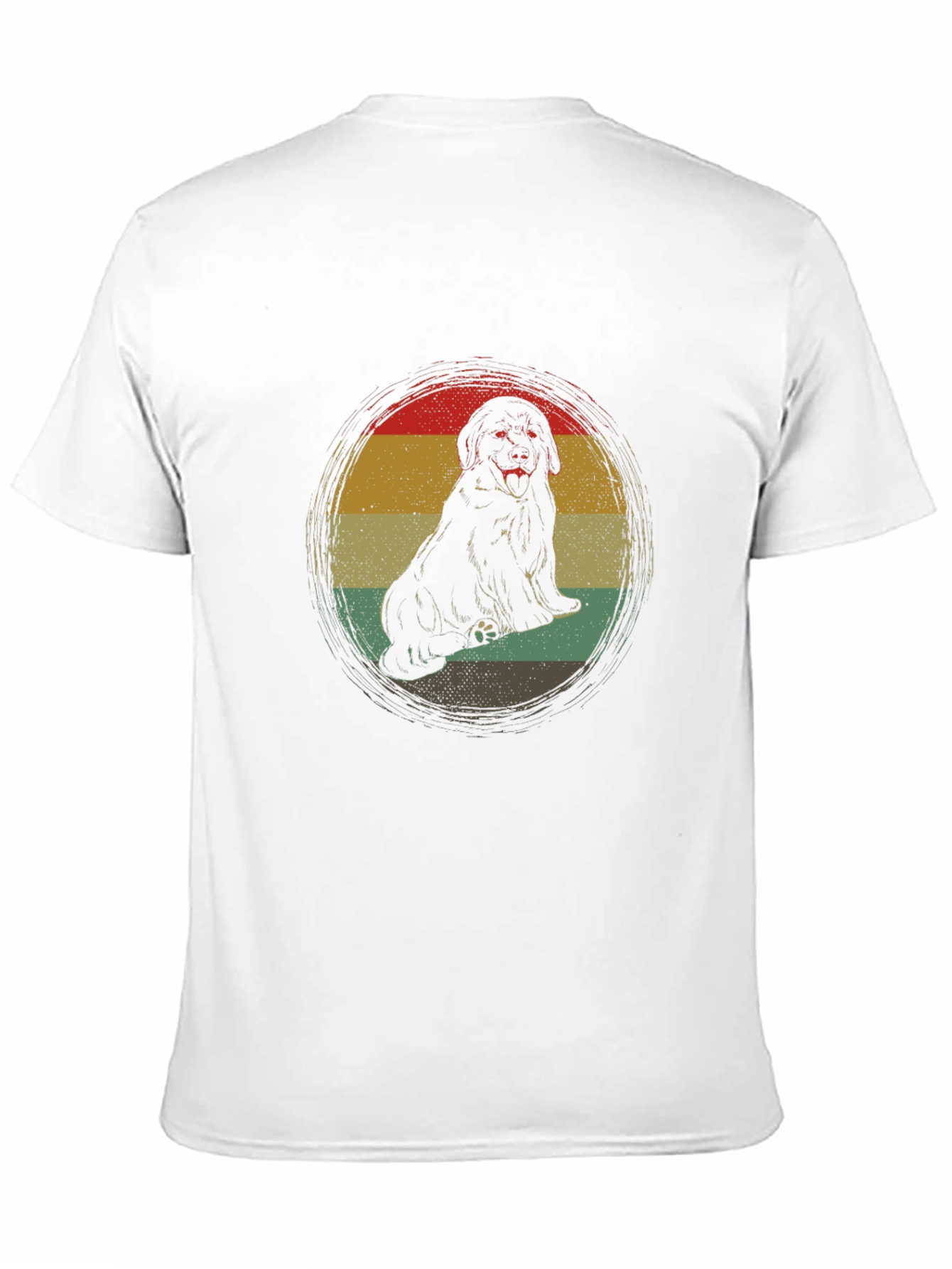 Retro Dog Graphic Tee - Black Crew Neck T-Shirt