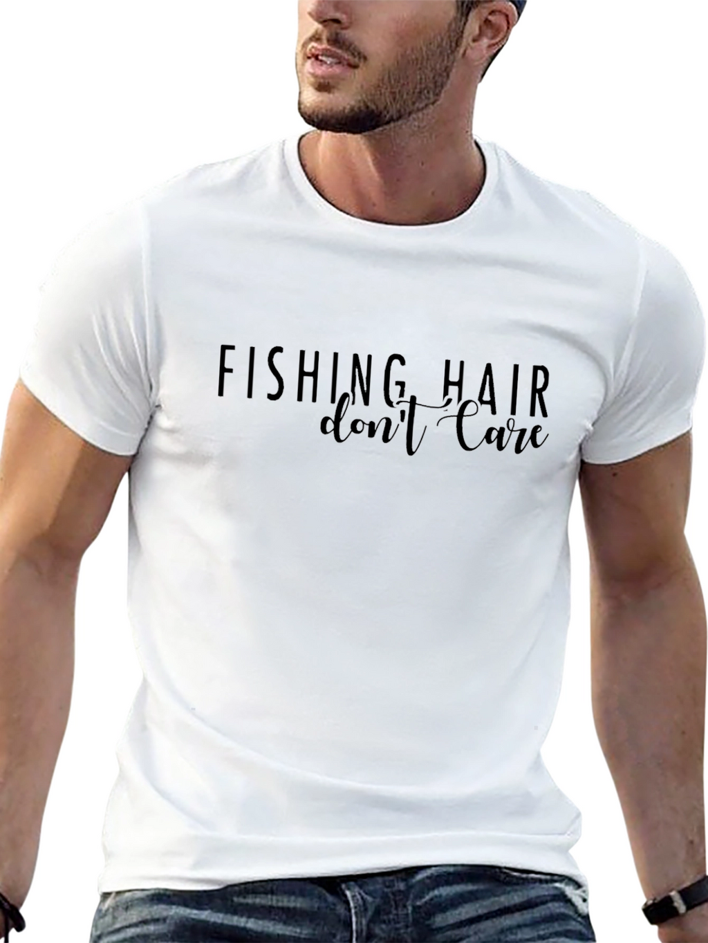Fishing Hair Dont Care T-Shirt