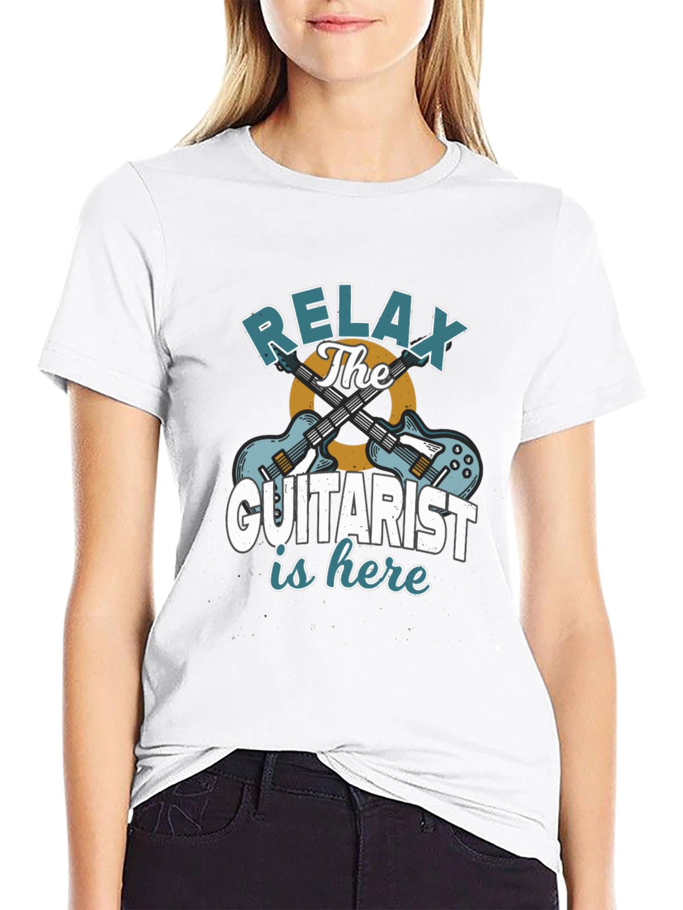 Relax The Guitarist is Here Graphic T-Shirt