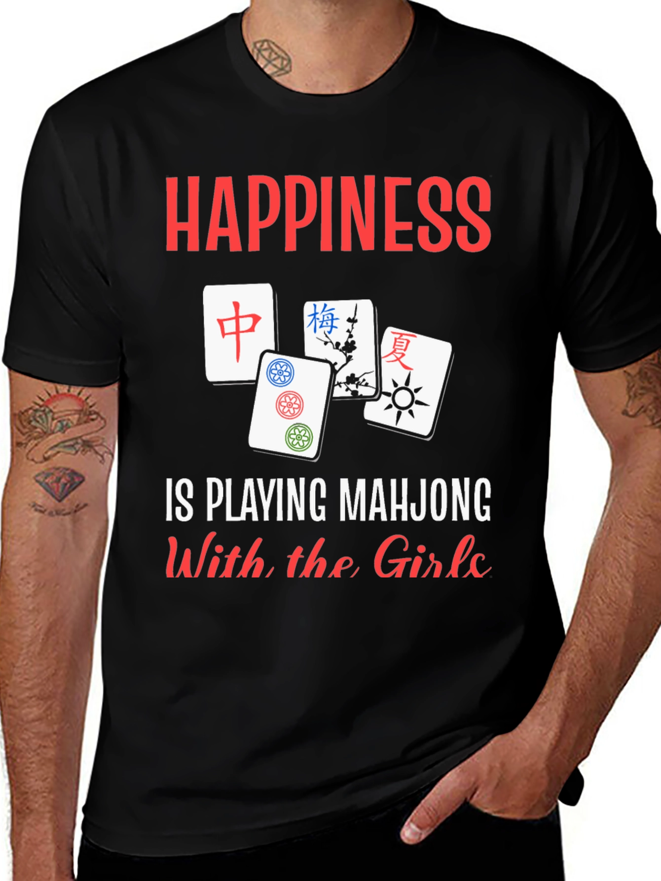 Happiness Playing Mahjong Shirt
