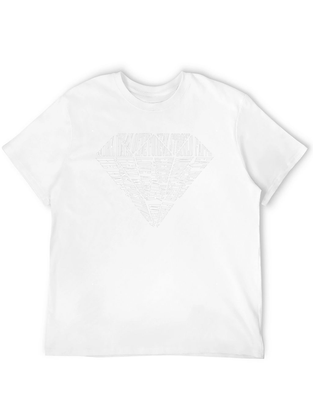 Diamond Graphic Print Black Crew Neck T-Shirt
