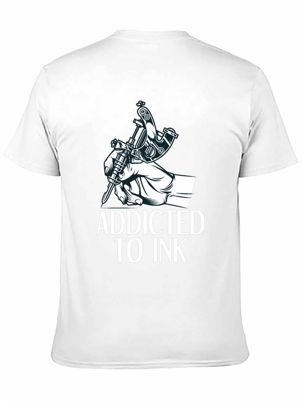 Addicted to Ink Tattoo Machine Graphic Tee - Black