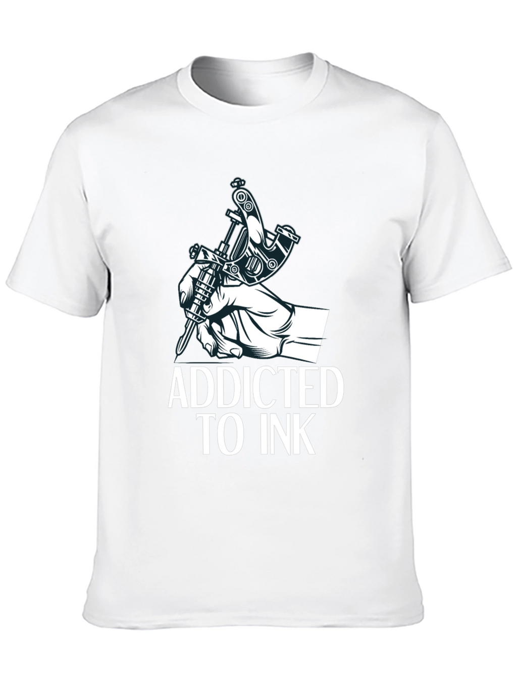 Addicted to Ink Tattoo Machine Graphic Tee - Black
