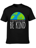 Be Kind T-Shirt Earth Graphic Tee Inspirational Shirt