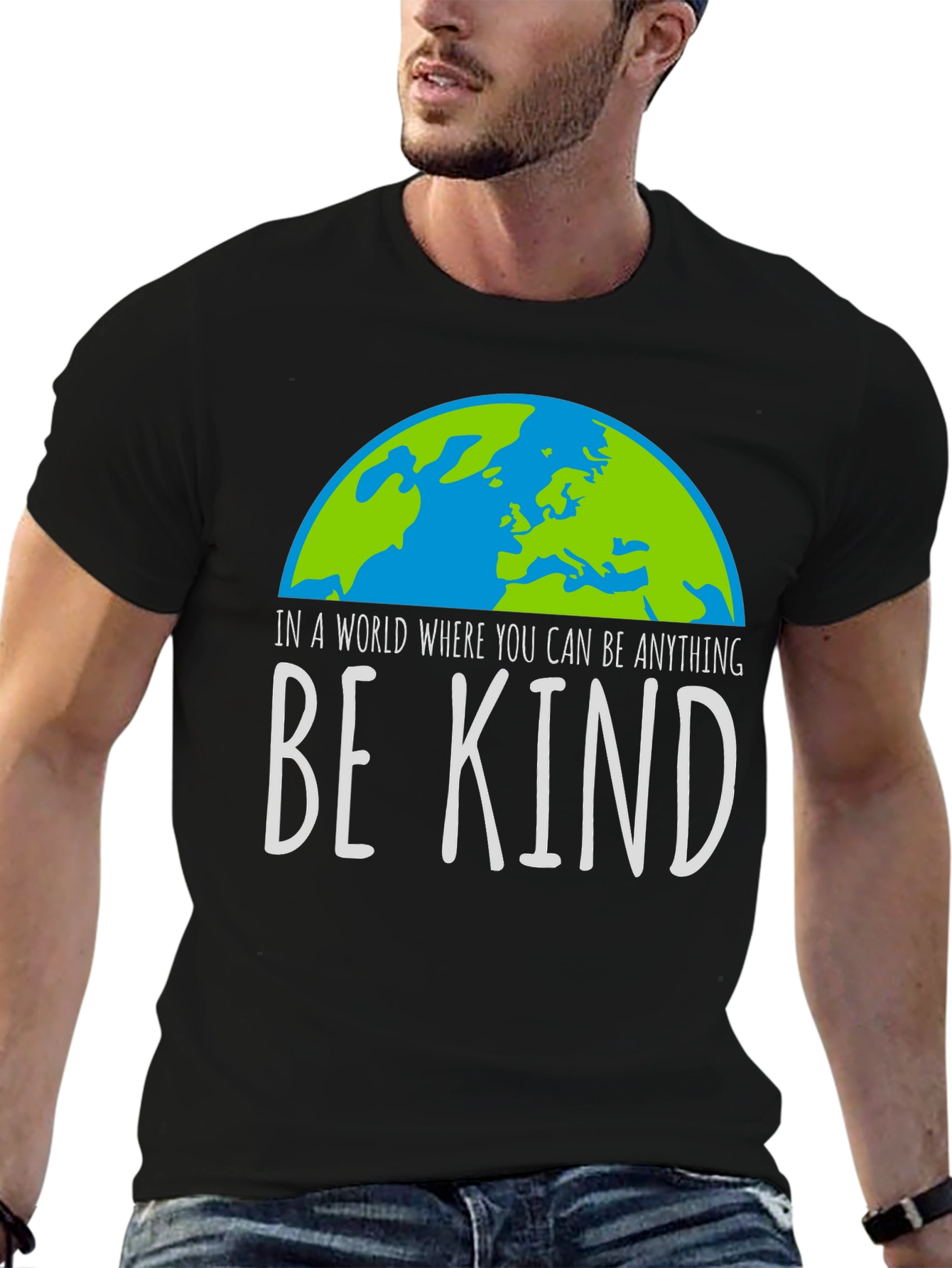 Be Kind T-Shirt Earth Graphic Tee Inspirational Shirt
