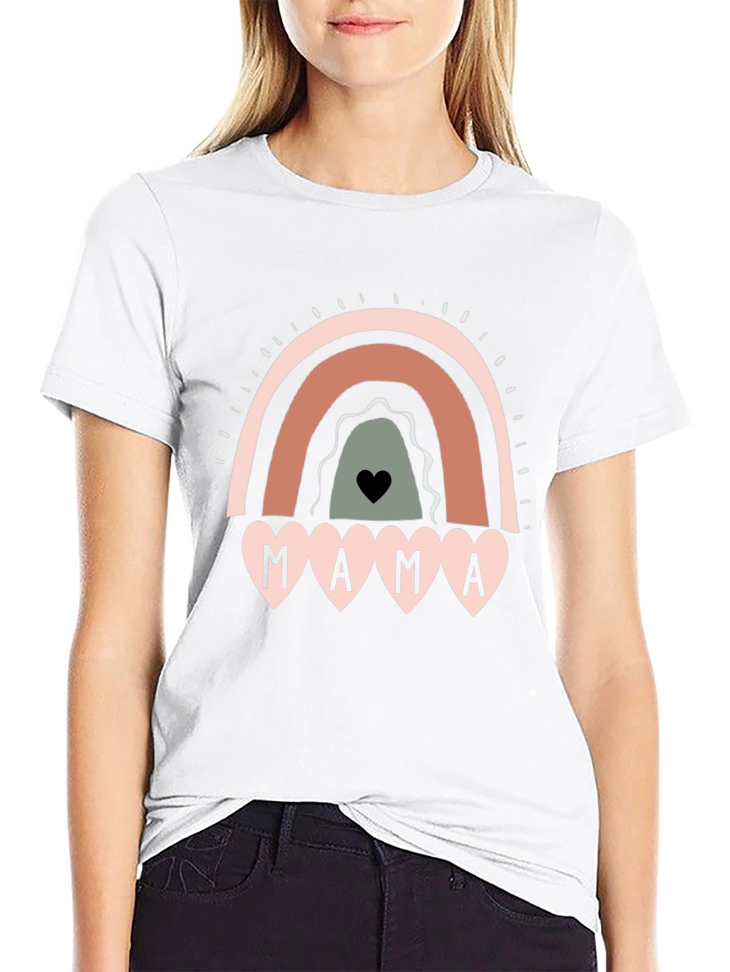 Mama Rainbow Graphic Tee - Cute Mothers Day Shirt