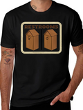 Restrooms Outhouse Novelty Graphic T-Shirt