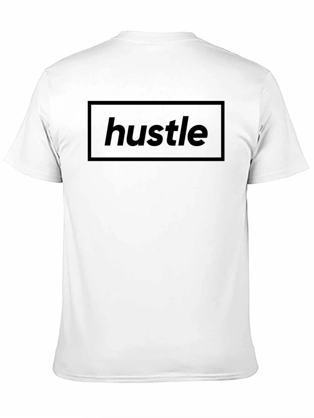 Hustle Graphic Tee - Solid Black Crew Neck T-Shirt