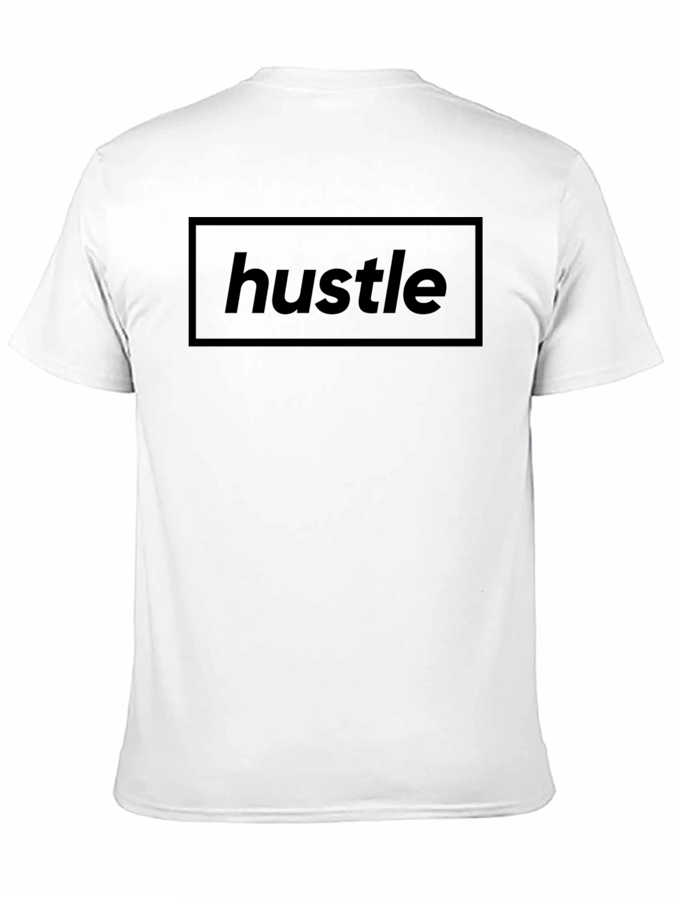 Hustle Graphic Tee - Solid Black Crew Neck T-Shirt
