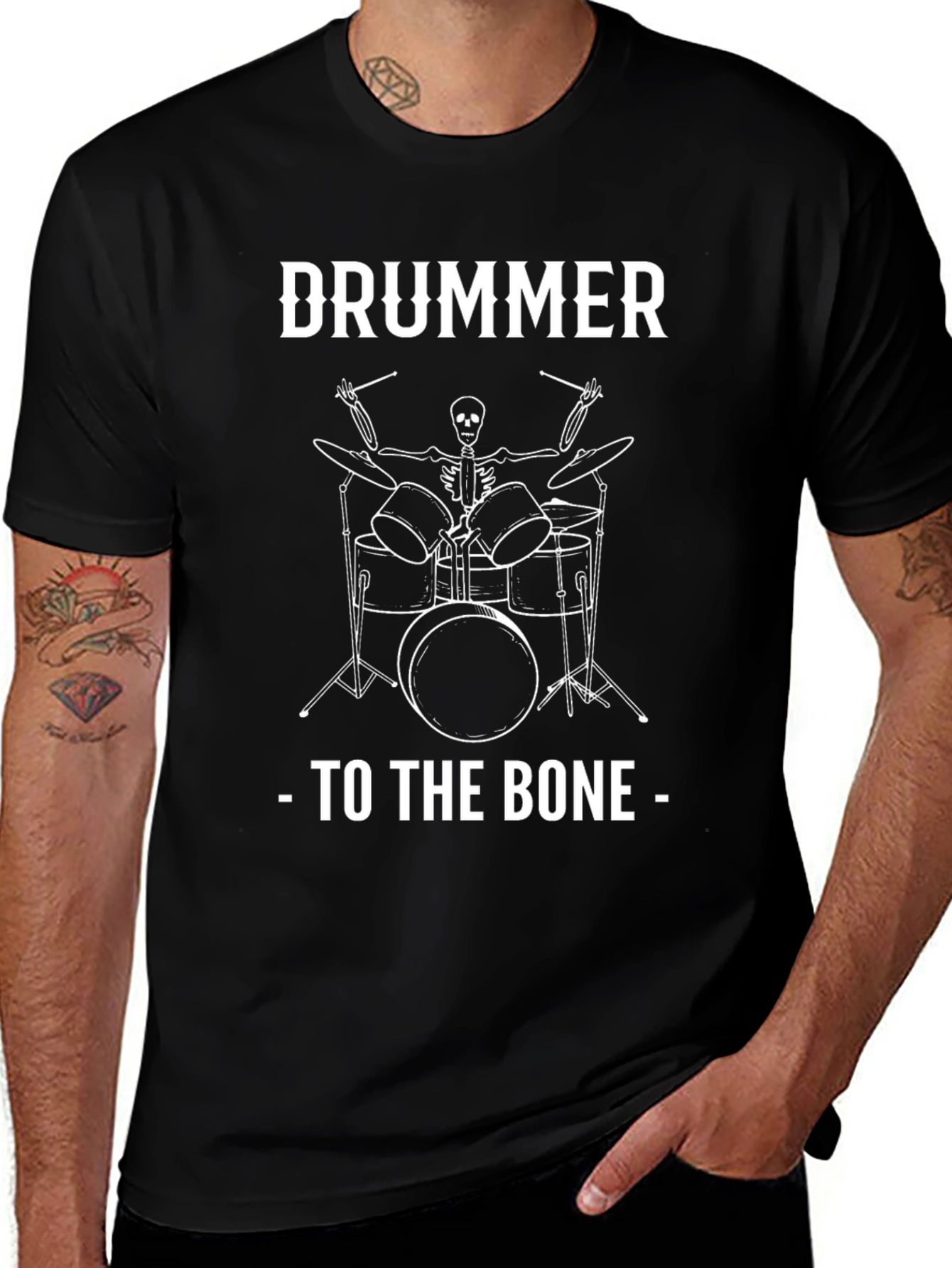 Drummer to the Bone Graphic Tee