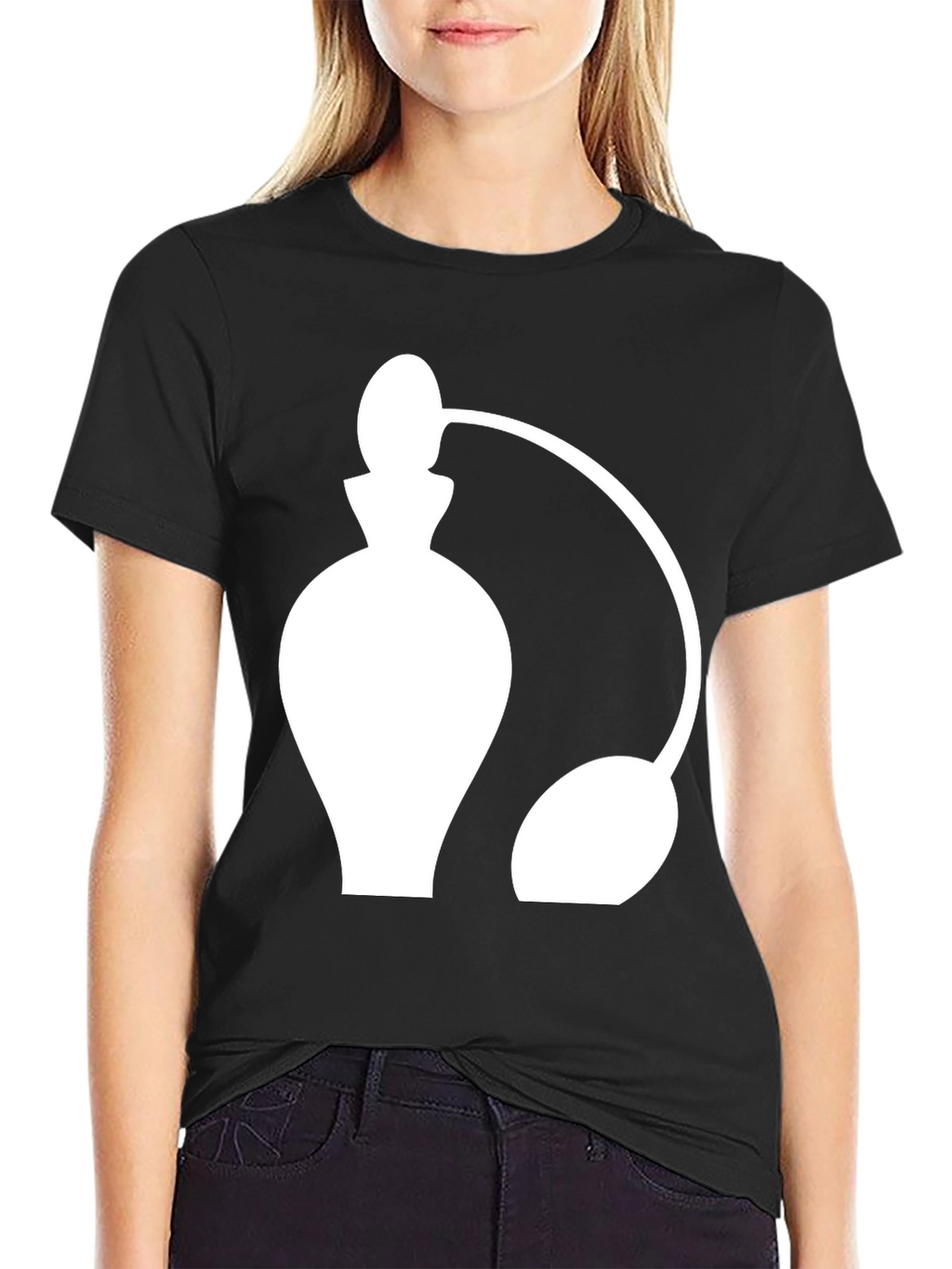 Perfume Atomizer Graphic Tee - Stylish Black T-Shirt