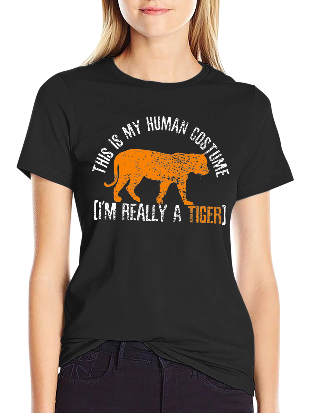 Human Costume Tiger Graphic T-Shirt