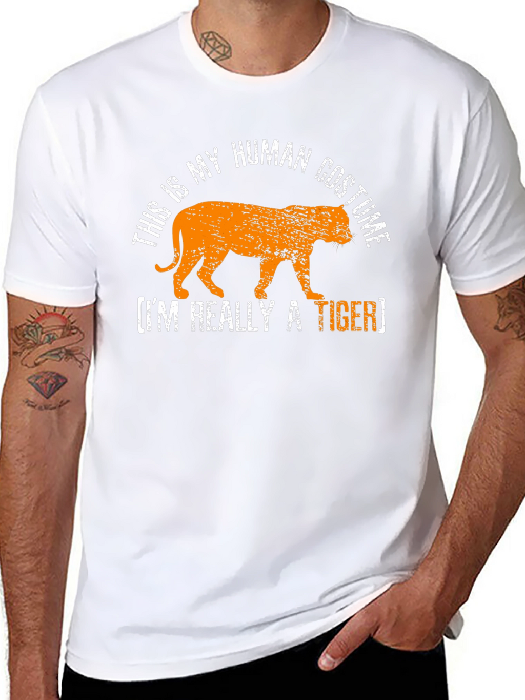Human Costume Tiger Graphic T-Shirt