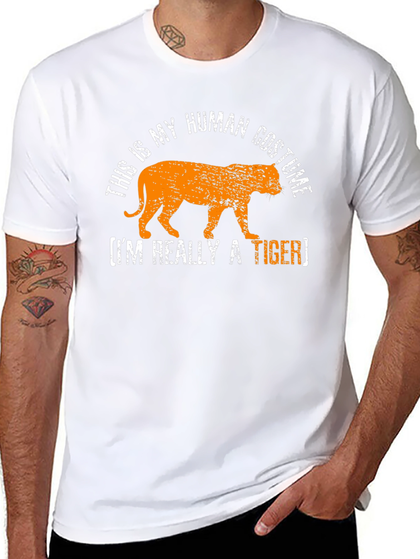 Human Costume Tiger Graphic T-Shirt