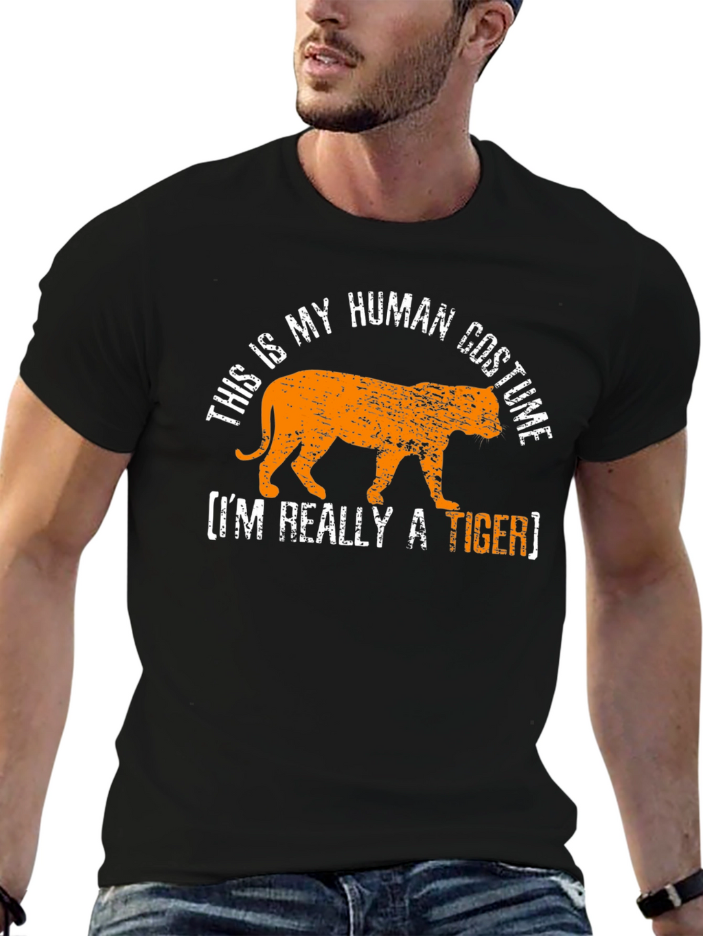 Human Costume Tiger Graphic T-Shirt