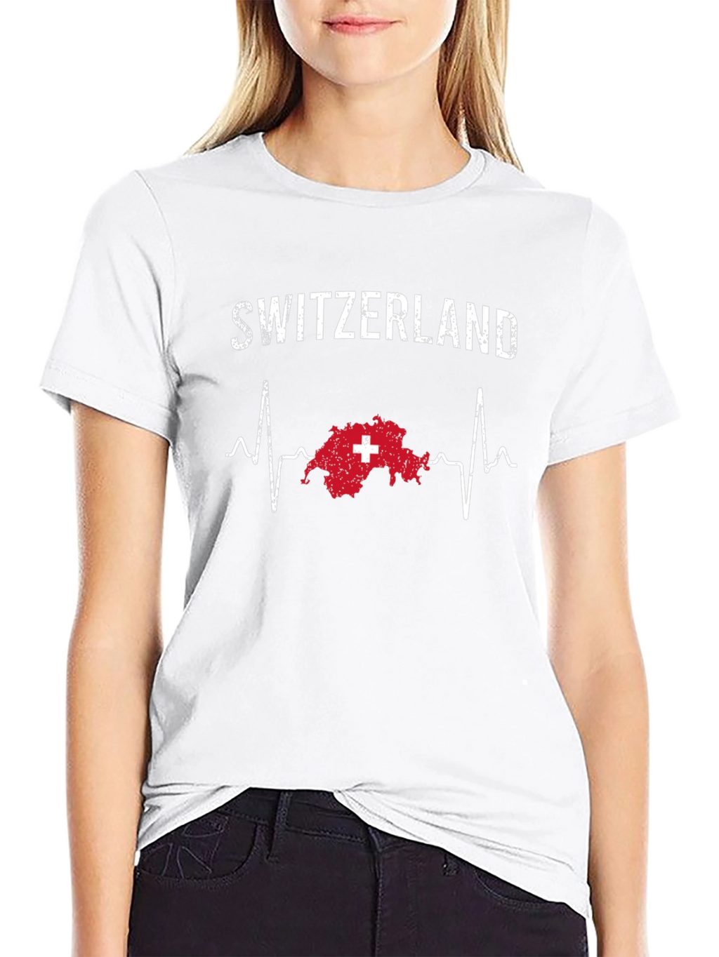 Switzerland Heartbeat T-Shirt - Swiss Pride