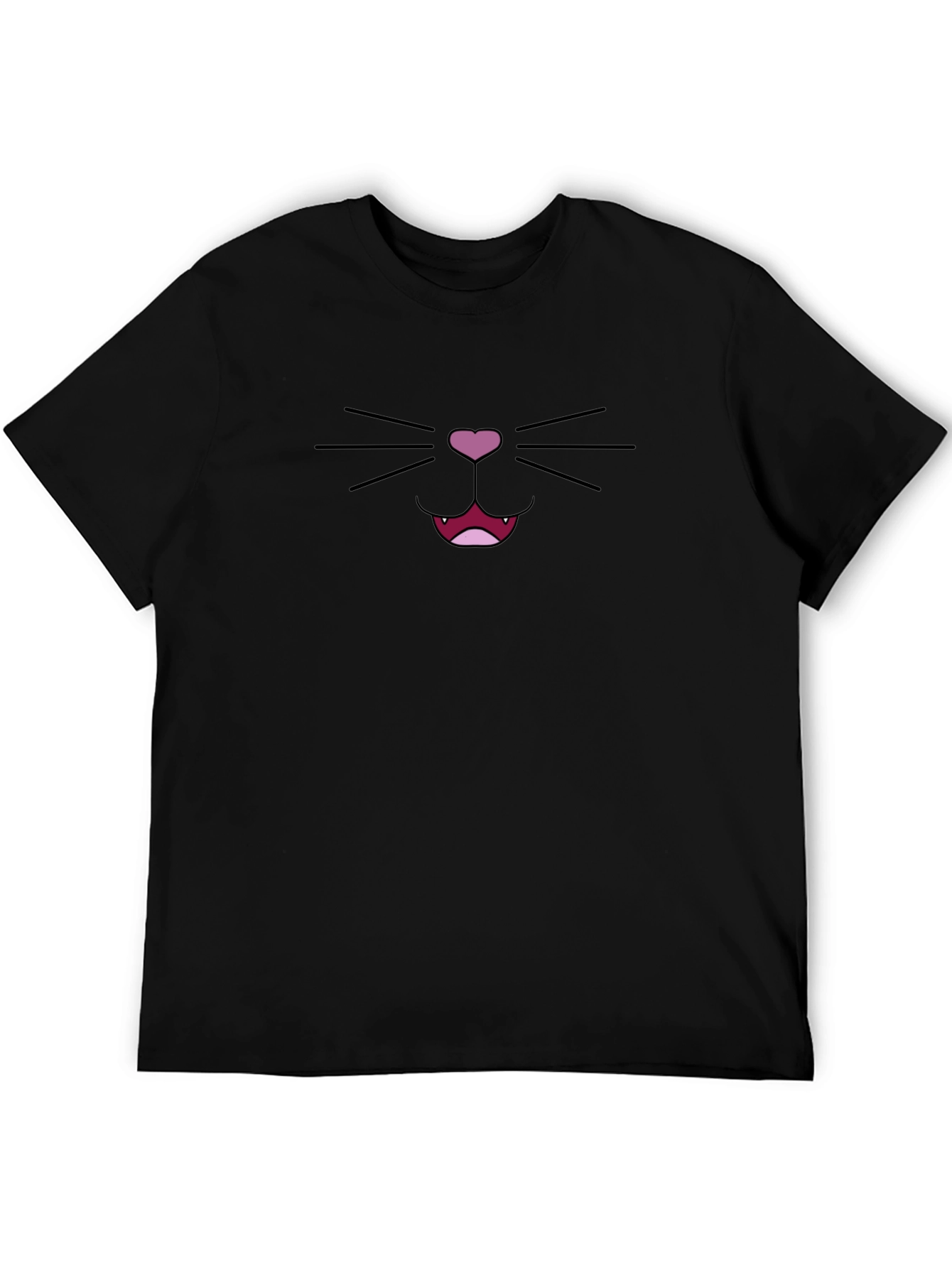 Cute Black Cat Face T-Shirt