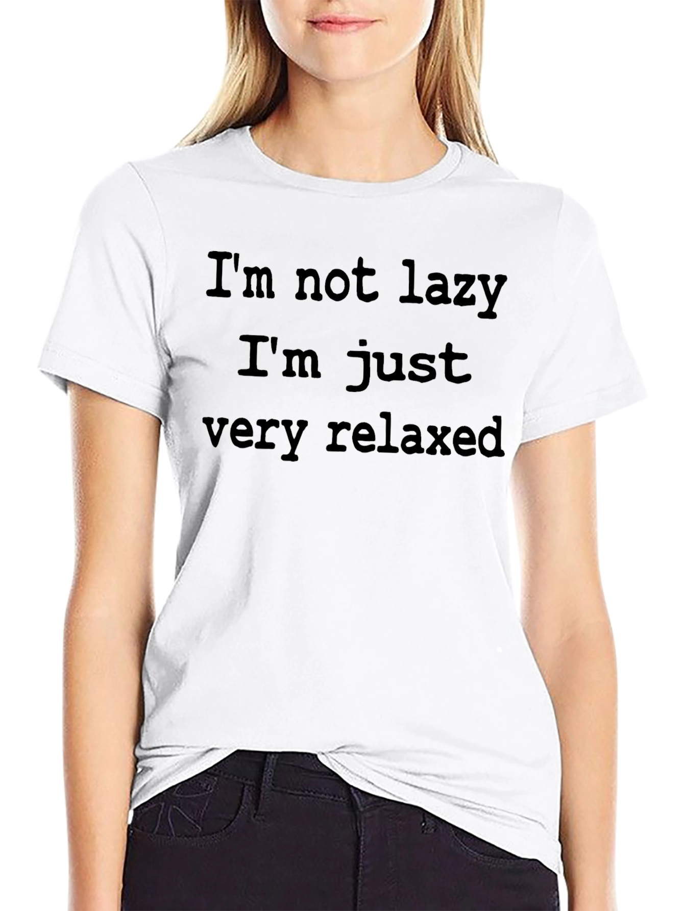 Relaxed Fit T-Shirt - Im Not Lazy Graphic Tee