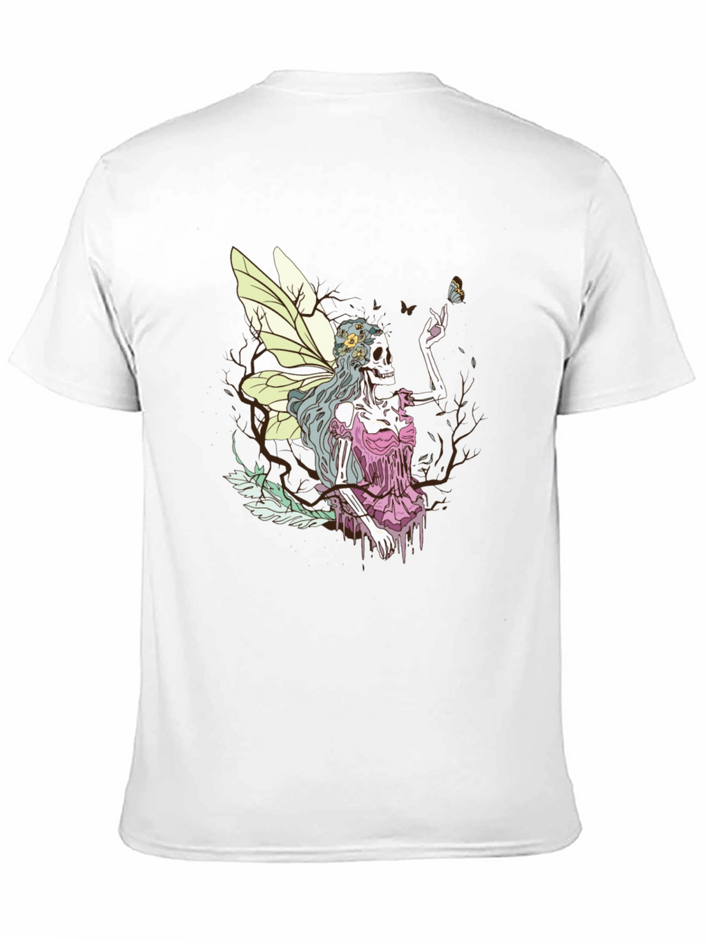 Grim Fairy T-Shirt - Skeleton Butterfly Graphic Tee