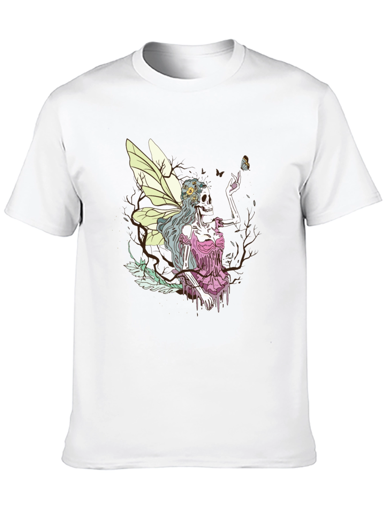 Grim Fairy T-Shirt - Skeleton Butterfly Graphic Tee
