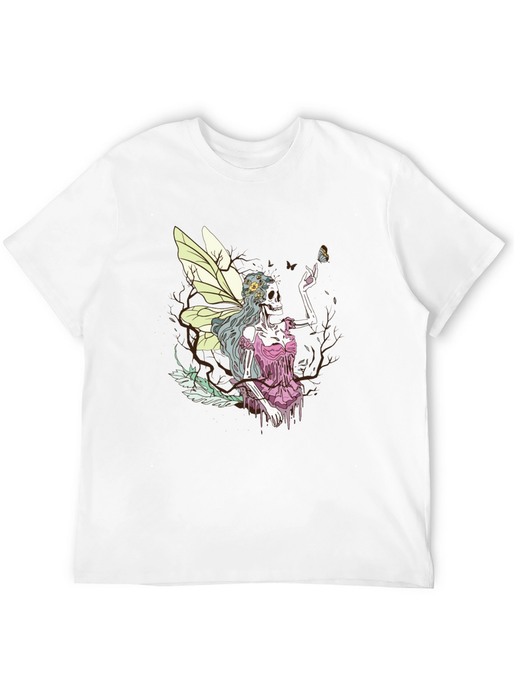 Grim Fairy T-Shirt - Skeleton Butterfly Graphic Tee