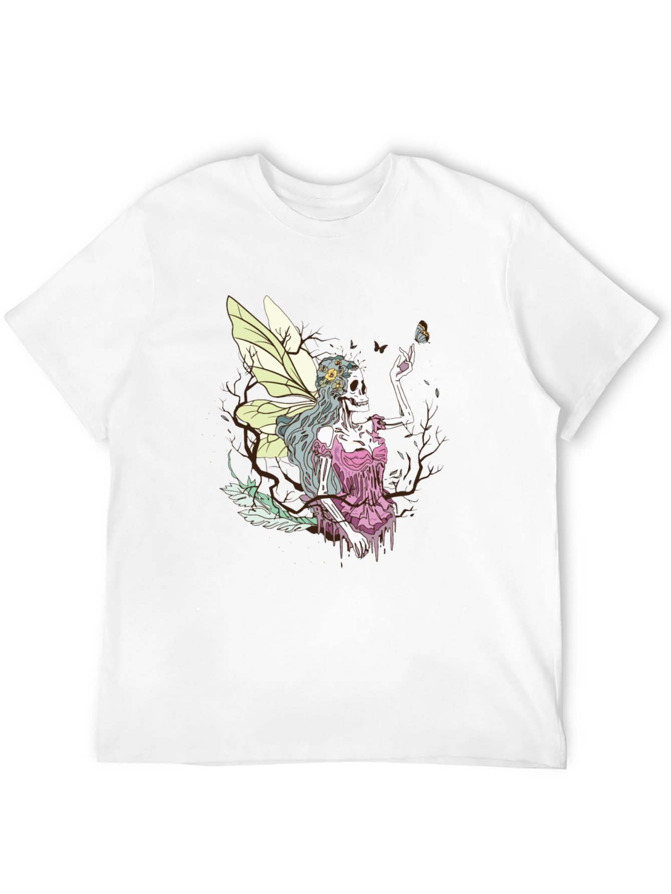 Grim Fairy T-Shirt - Skeleton Butterfly Graphic Tee