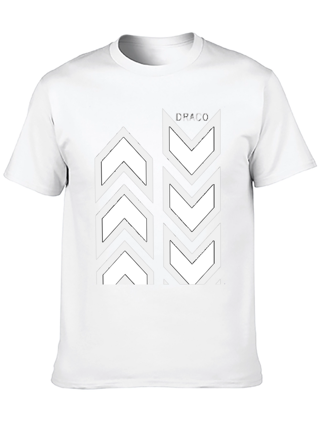 Draco Graphic Tee - Arrow Design Black Cotton T-Shirt