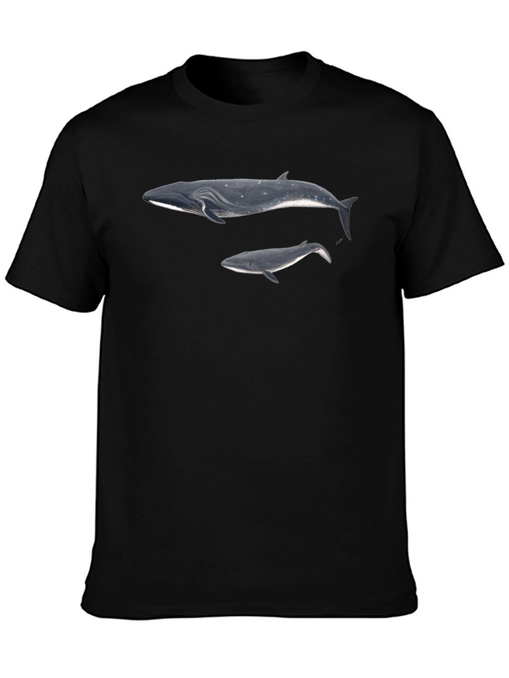 Whale Graphic Black T-Shirt for Men