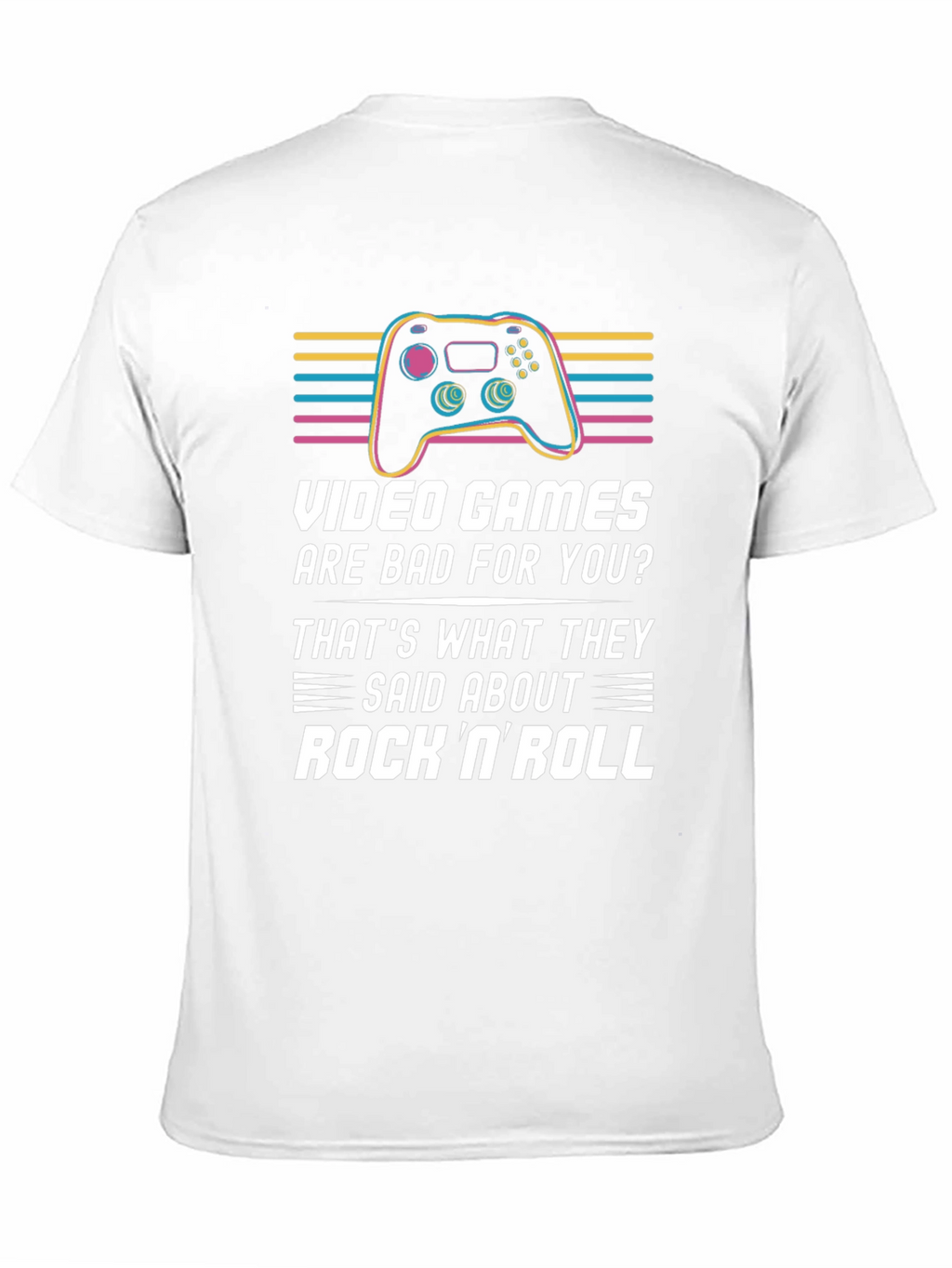 Video Games & Rock N Roll Graphic T-Shirt