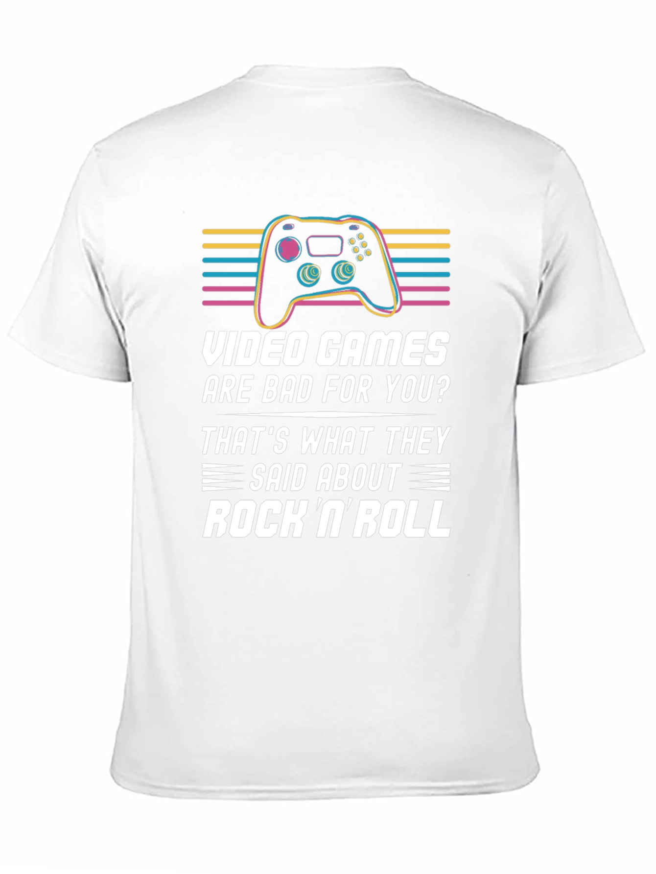 Video Games & Rock N Roll Graphic T-Shirt