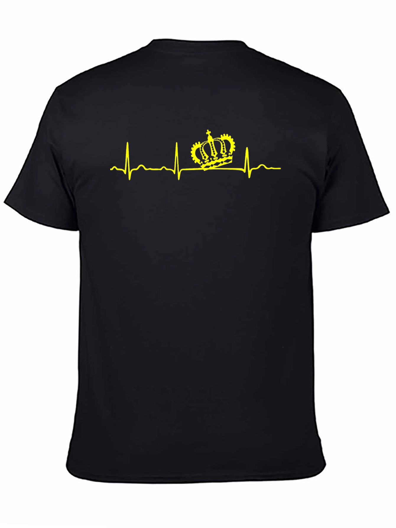 Crown Heartbeat T-Shirt - Royal Pulse Design