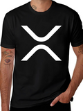 Ripple Crypto Black T-Shirt - Modern Graphic Tee