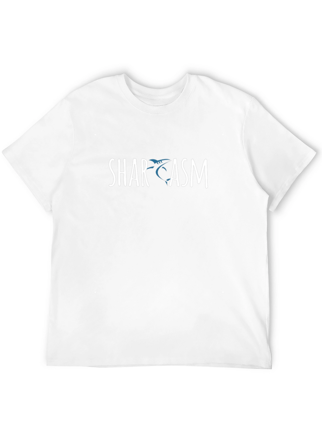 Shark Sarcasm Graphic Print Crew Neck T-Shirt