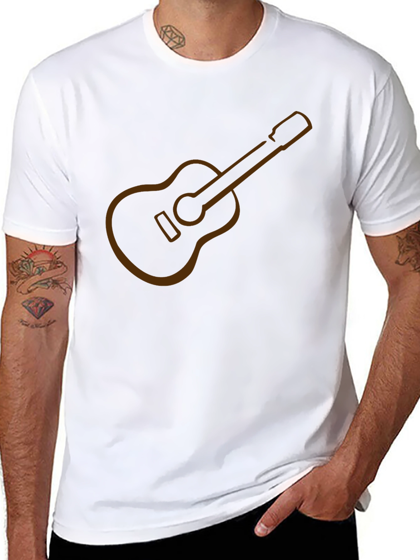 Guitar Graphic Tee - Casual Style