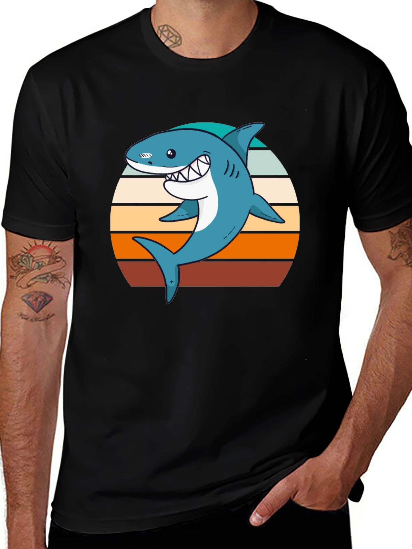 Retro Shark T-Shirt - Vintage Style Graphic Tee