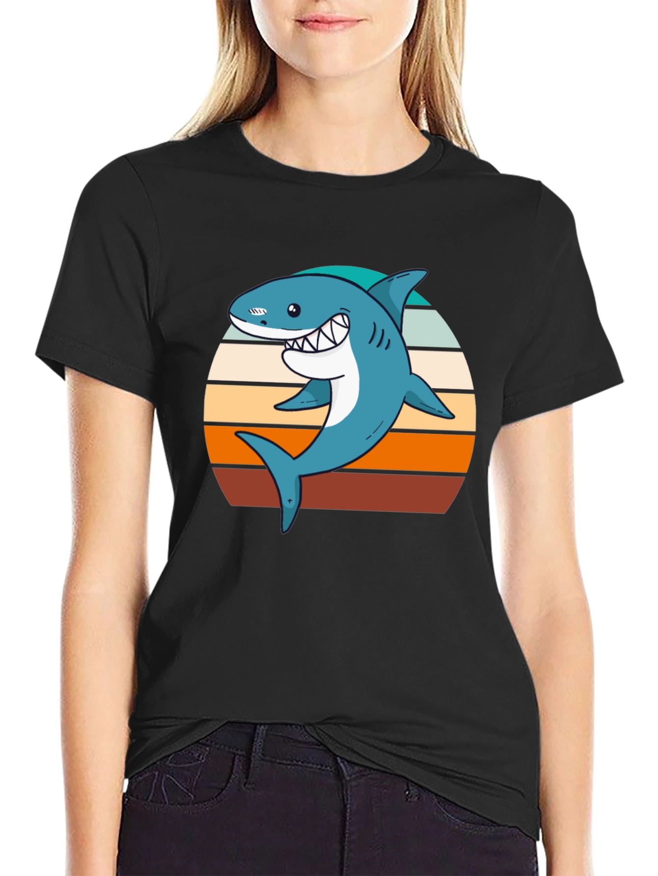 Retro Shark T-Shirt - Vintage Style Graphic Tee