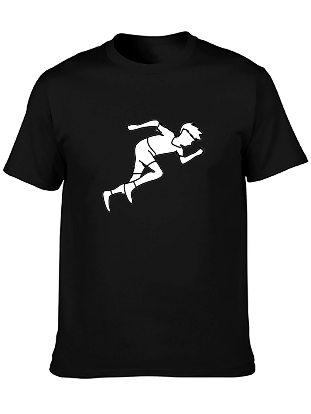 Running Man Graphic T-Shirt - Black