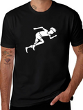 Running Man Graphic T-Shirt - Black